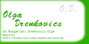 olga drenkovics business card